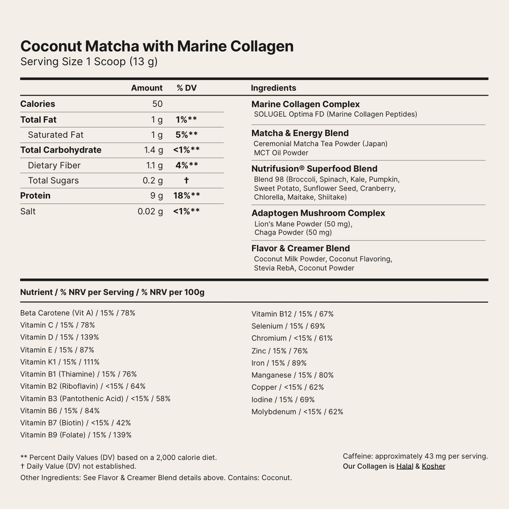 Coconut Matcha with Collagen