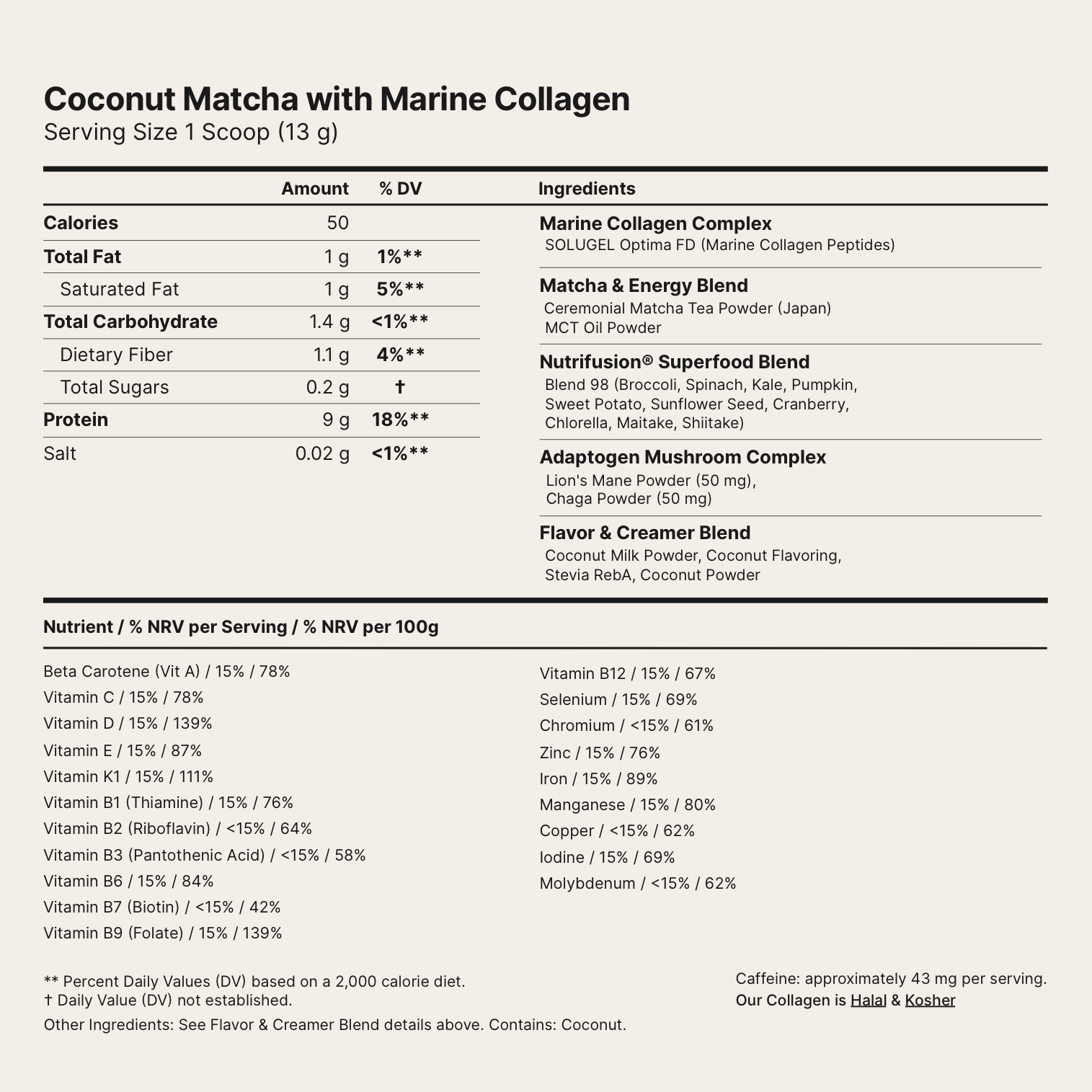 Coconut Matcha with Collagen