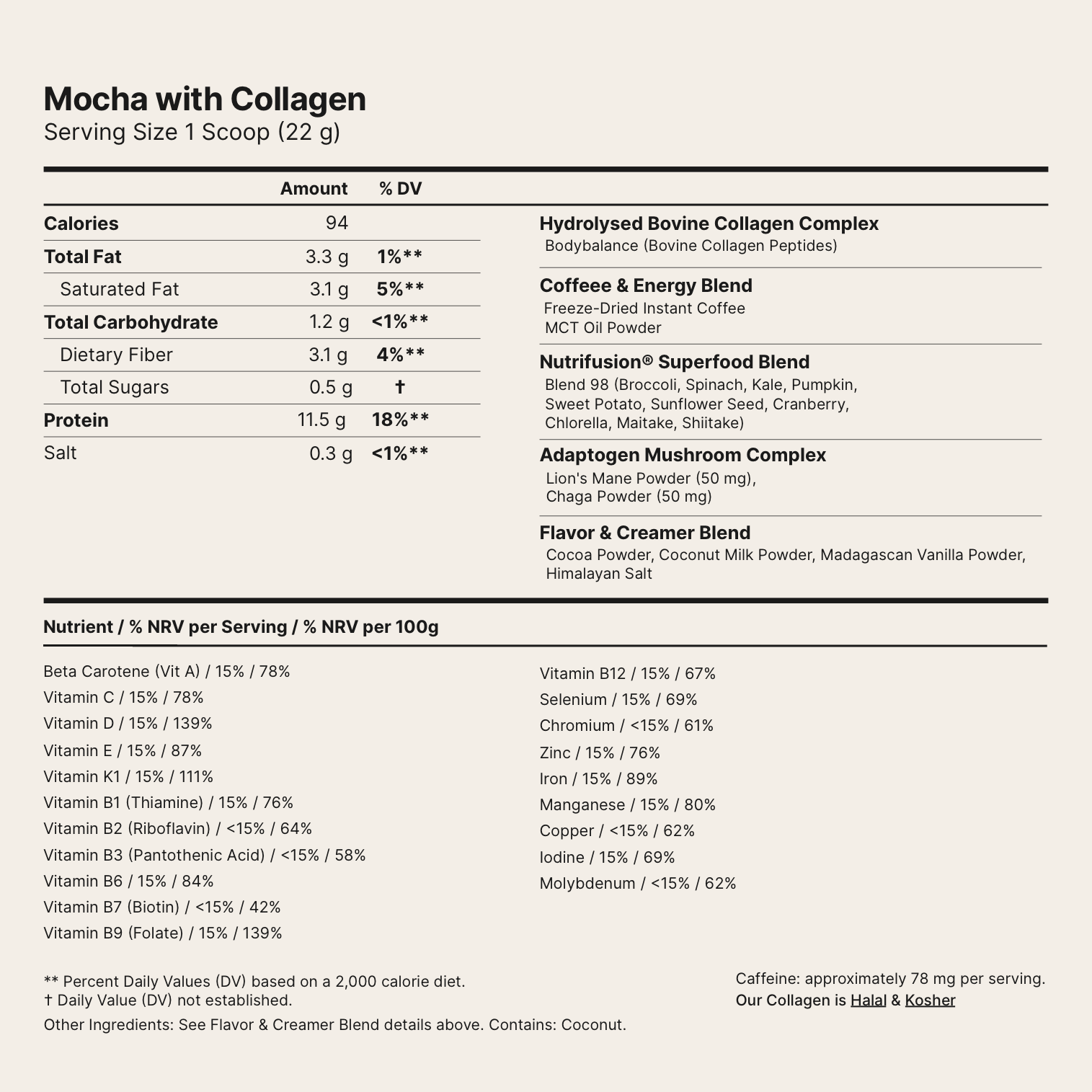 Mocha + Black Coffee with Collagen Pack