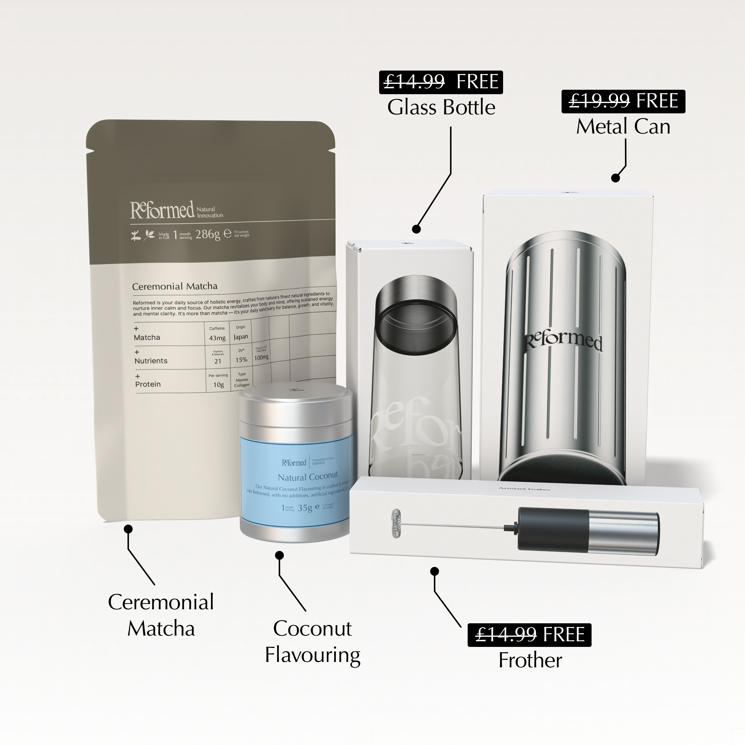 Matcha with Collagen + Coconut Add-on